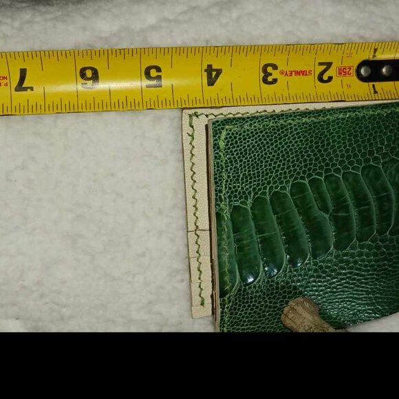 Authentic Ostrich Leg Leather with Authentic French Goat Leather. - Picture 8 of 11